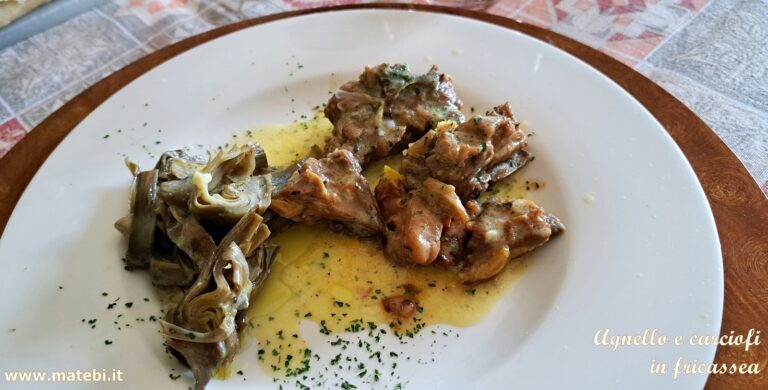 Agnello e carciofi in fricassea