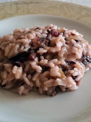 Risotto con radicchio e pecorino di Bettona