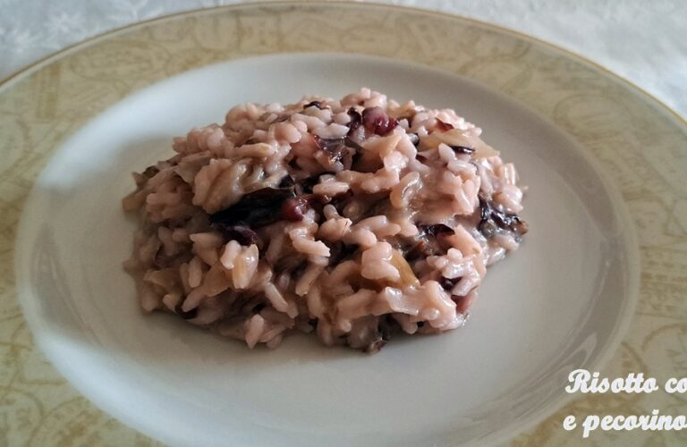 Risotto con radicchio e pecorino di Bettona