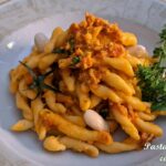 Paccheri al pomodoro con calamaretti, seppioline, gamberetti “in bianco”