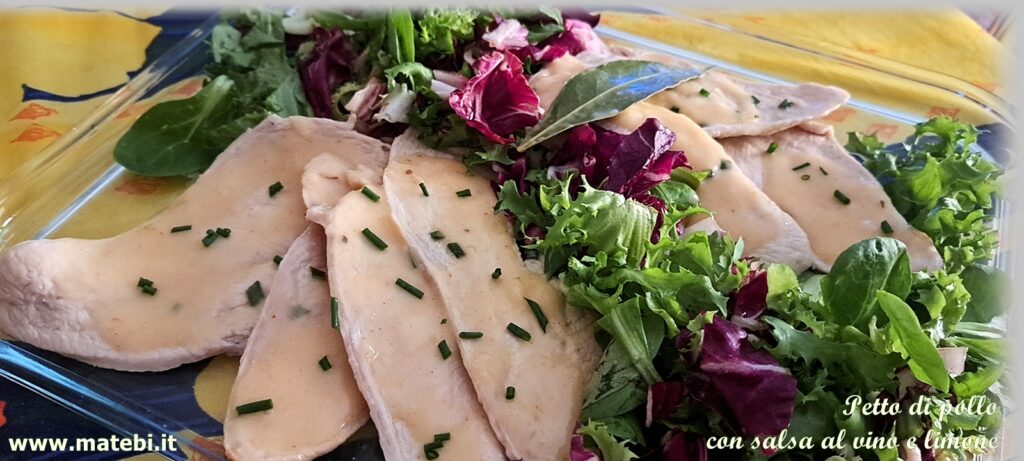 Petto di pollo con salsa al vino e limone