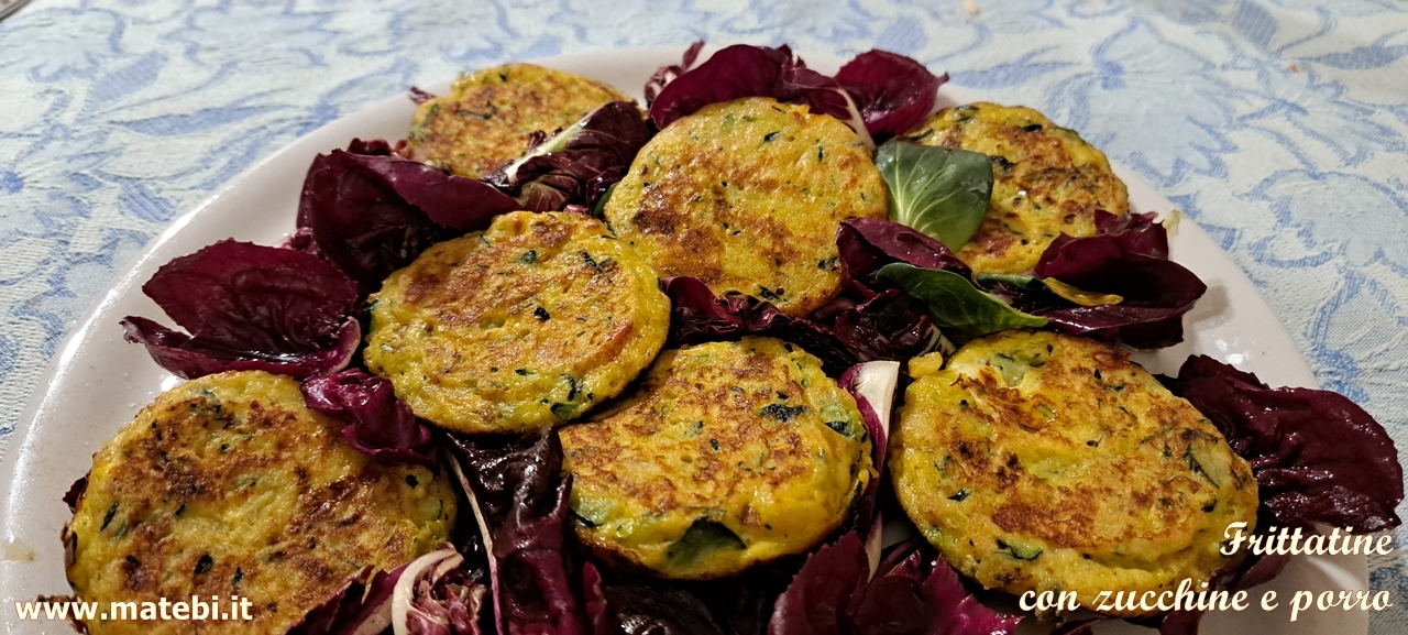 Frittatine con zucchine e porro